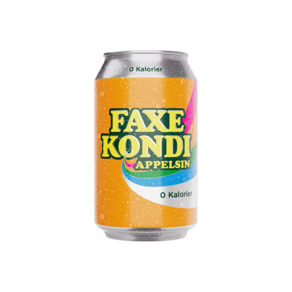 En enkelt dåse Faxe Kondi appelsin 0 kalorier