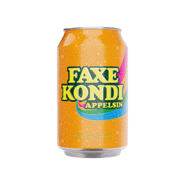 En enkelt dåse Faxe Kondi appelsin